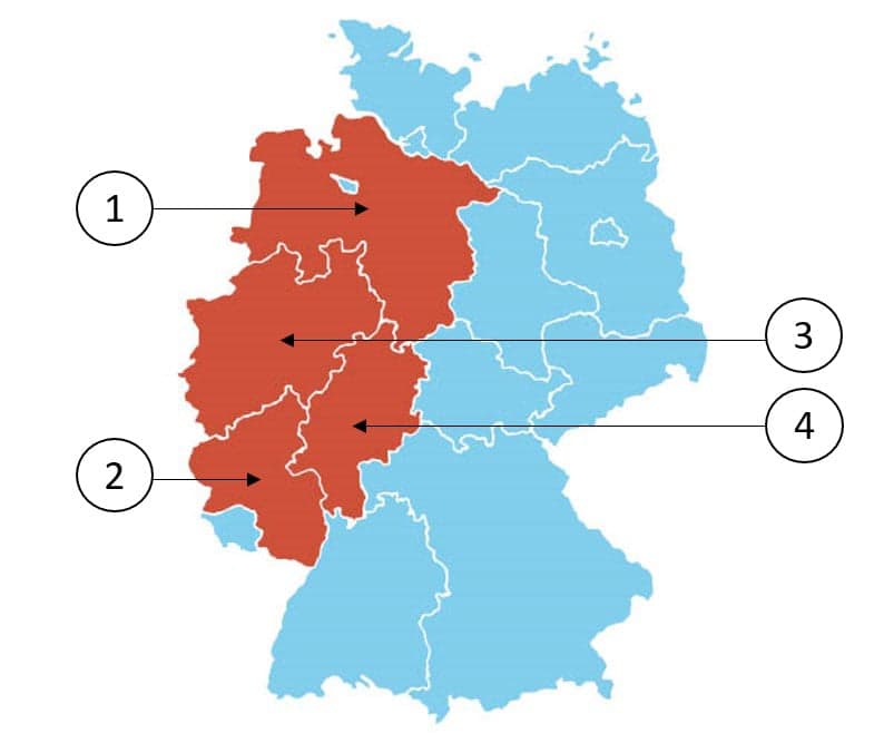 Welches Bundesland ist Nordrhein-Westfalen?
